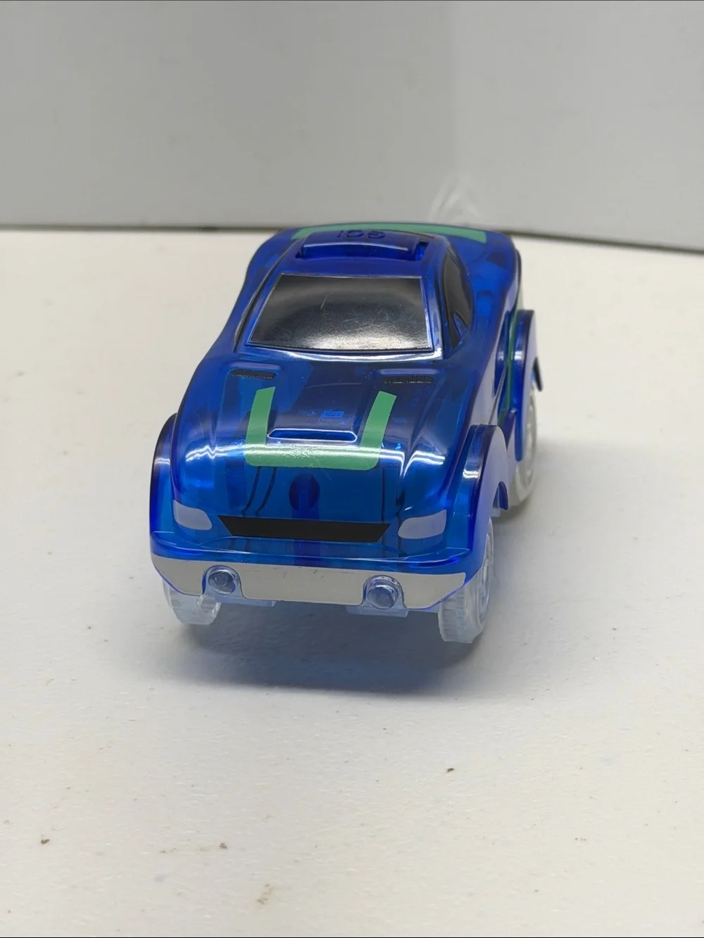 Magic Tracks Blue Racing Car LED Light Up — Tested & Working